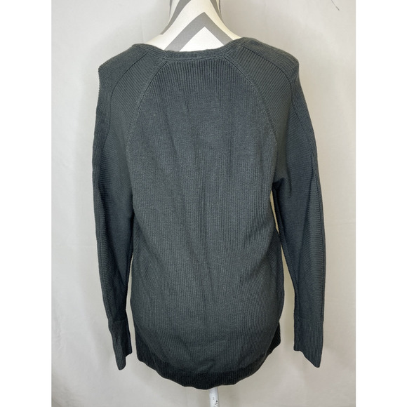 Athleta Hanover V Neck Sweater Gray Merino Wool Blend Women’s Size Small Charity - Picture 3 of 9